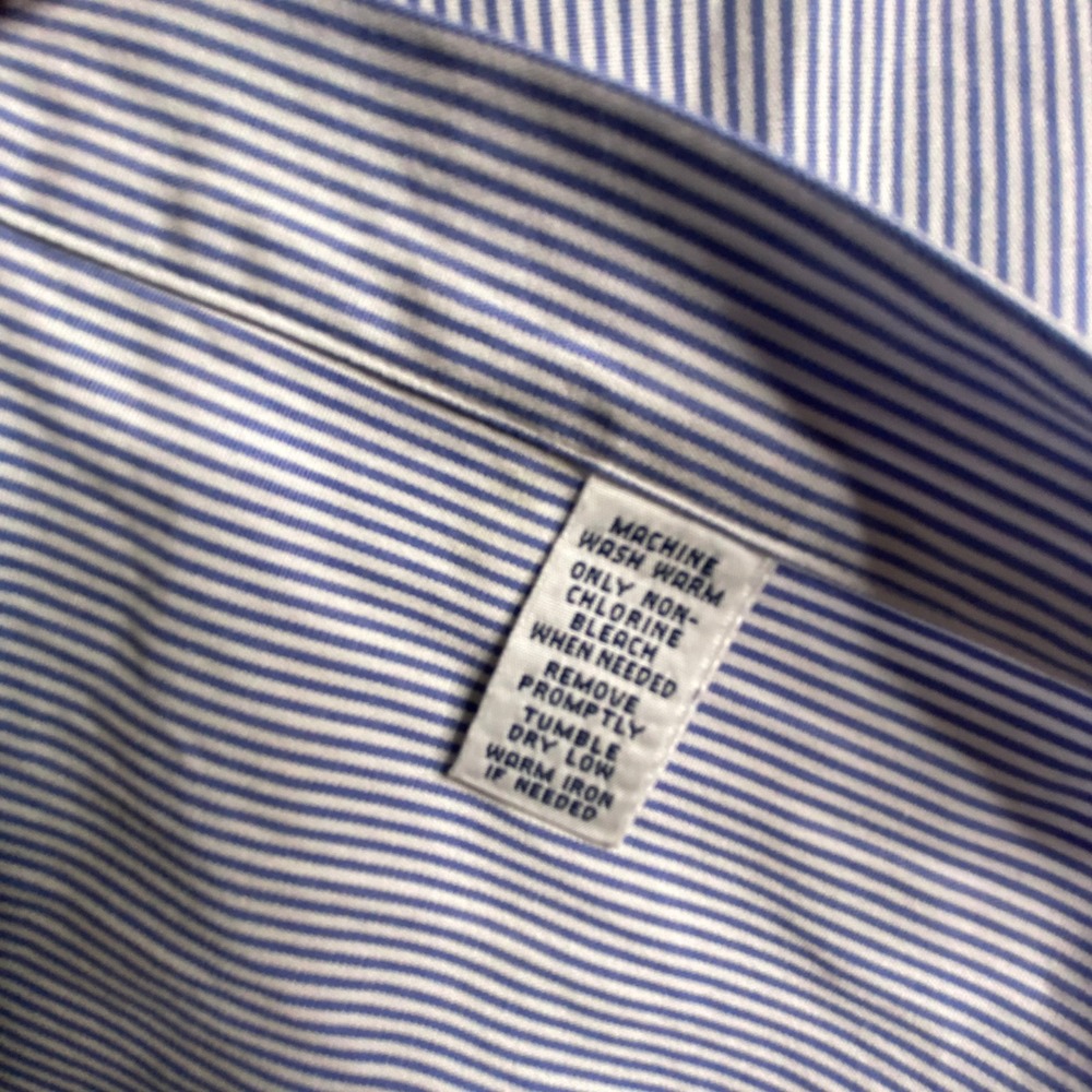 Ralph Lauren Classic Fit Blue Stripe Button Down Shirt Mens 3XLT Tall - Picture 4 of 8